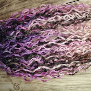 Crochet wavy purple and blond dreadlocks Full set curly dreads extensions Double ended & single ended beige locs Synthetic short long dreads