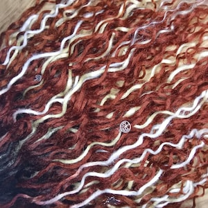 Crochet wavy dreadlocks red and white soft dreads extensions Full set synthetic curly locs Double ended or single ended hair extensions