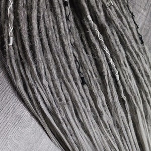 Crochet dreads extensions full set double ended or single ended dreadlock grey color winding dread Short long straight dreadlocks extension
