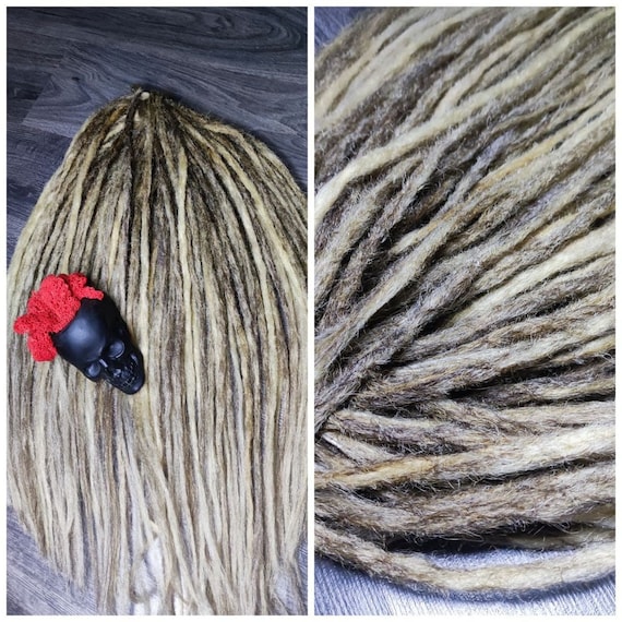 Crochet Brown and Blonde Dreadlocks Full Set Double Ended  display picture 1