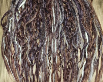 Brown ombre Curly Crochet dreadlocks Viking style double or single ends very easy and soft dreadlock extensions Short or long dreads