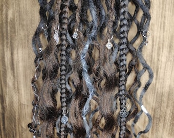 Brown Locs Crochet Extensions Long/Short Curly Dreads - Enhance Your Style with Trendy Synthetic Wavy Hair