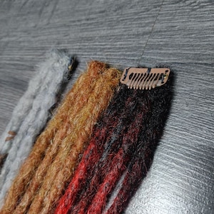 Crochet dreads on a clip for your hairstyle Dreadlock extensions any color short and long dreadlocks lengthening dreads dreadlocks on clips