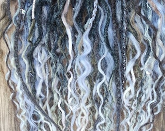 Bohemian Curly DE Dreadlock Set - Handcrafted Soft Synthetic Free Dreads - Customizable Length