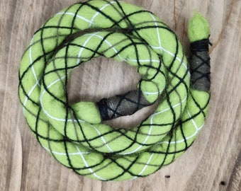 Grüner Spiralock Dreadlock Schmuck Mit Draht gefilzte Wolle Merinowolle Dreads Locken Krawatten Spiralen für Dreads Bunt gewickelt