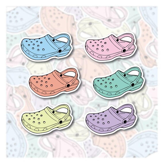 Waterproof Croc Sticker Multiple Colors | Etsy