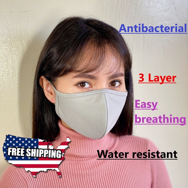 3 , 4. 5 pack cotton face mask, Water resistent, antibacterial, reusable, washable, 3 layer, unisex, freesize , cdc winter mask breathable