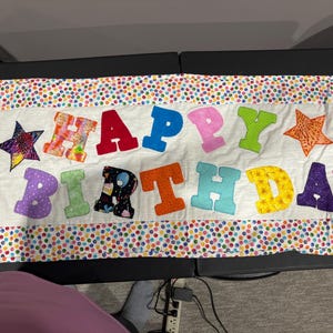 Birthday table runner