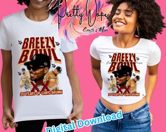 Chris Brown Breezy Bowl PNG Descarga digital - DTF, Sublimación, Arte de fan, Impresión en lienzo