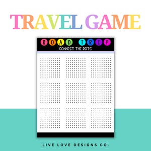 Verbinde das Punkte Printable Game Road Trip Aktivität