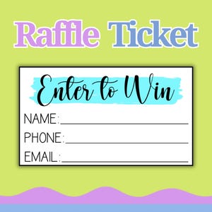 Enter to Win Generic Raffle Ticket Printable Template