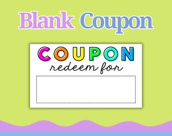 Generic Blank Coupon Printable Template
