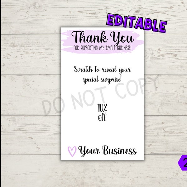 Custom Scratch off Card Etsy