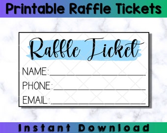 Blue Raffle Ticket