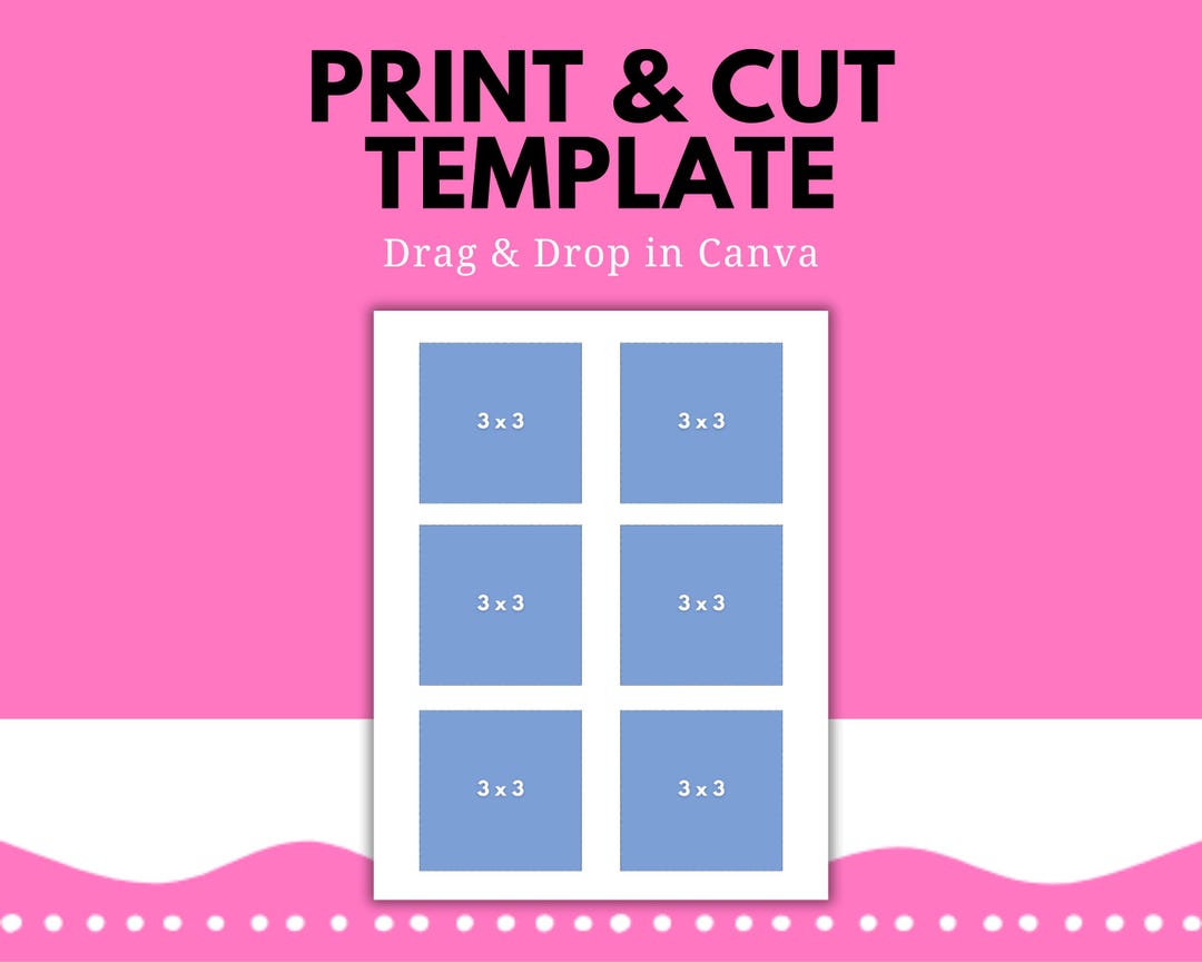 Print Page Template 3x3 Inch Square Multi per Page - Etsy