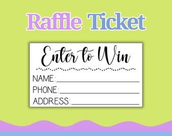 Enter to Win Generic Raffle Ticket