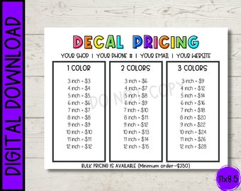 Vinyl Decal Template | Etsy