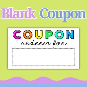 EDITABLE Blank Coupon Template