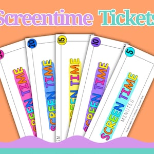Entradas para tiempo de pantalla (PDF imprimible)