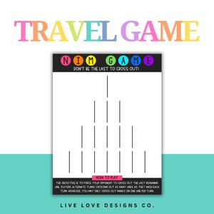 NIM Game Road Trip Activity Travel Car Game Printable