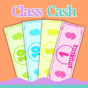 Classroom Cash Printable Play Money for Teachers