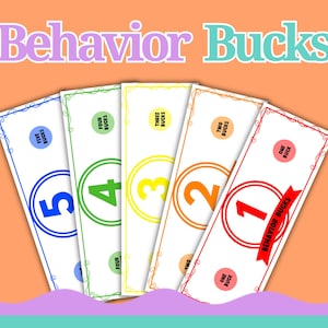 Printable Behavior Bucks | Reward Money Incentive