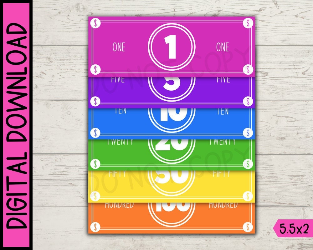play money printable etsy