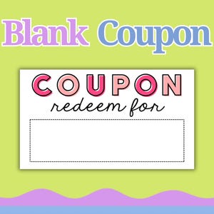 Generic Blank Coupon Pink Printable Template