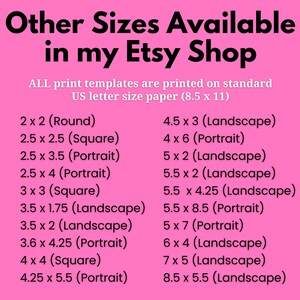 Print and Cut Template 5.5x2 Inch Multi Tickets per Page Printing Tool ...