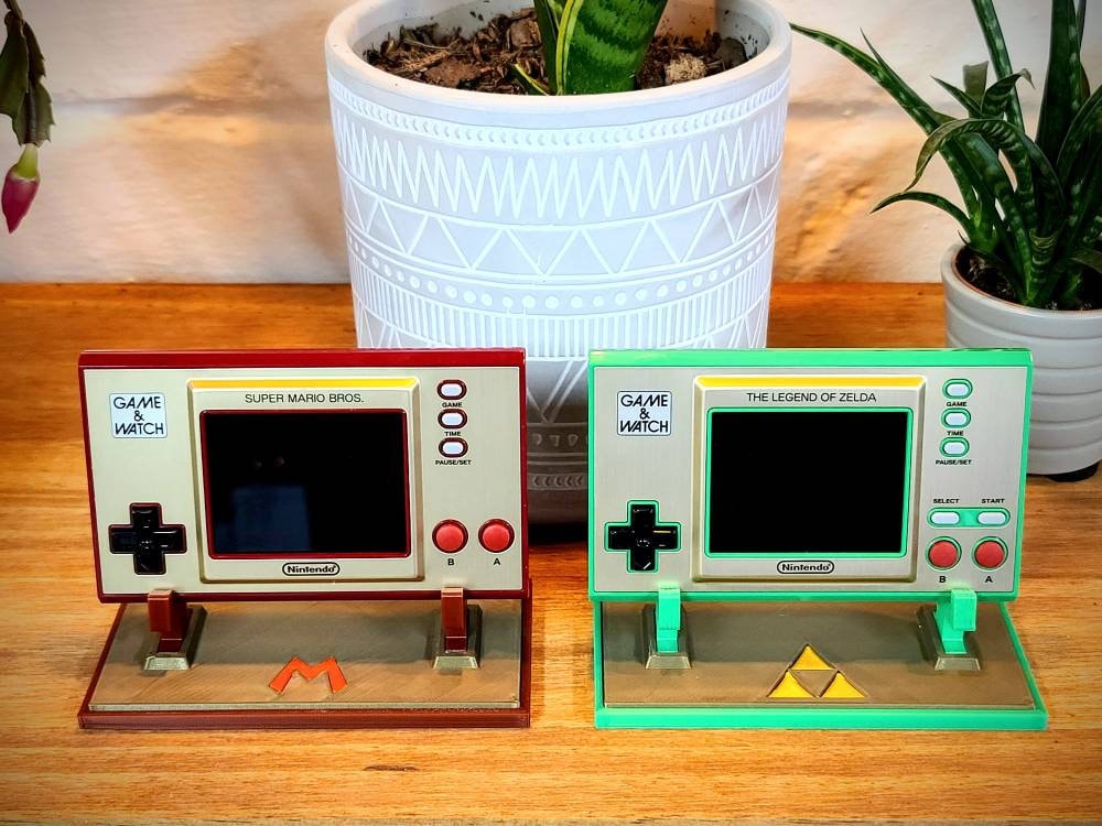 Nintendo Game & Watch Display Stand - Mario and Zelda - 3D