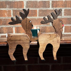 Decoración de reno de madera