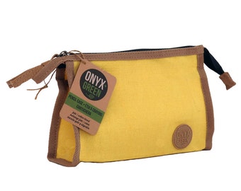 ECO FRIENDLY Pouch / Jute & Cotton Blend / Biodegradable / Natural Canvas Trim