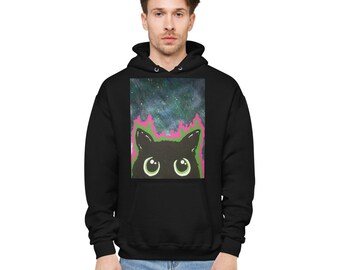 Mens Space Cat Black Mask Hoodie Sweater Black Mens Space Cat Black Mask Hoodie Sweater Black