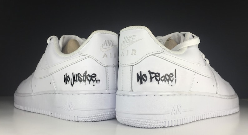 No Justice No Peace Re-usable Sneaker Decal Nike AF1 Adidas | Etsy