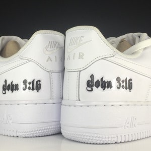 John 3:16 Re-usable Sneaker Decal - Nike AF1, Adidas Superstar
