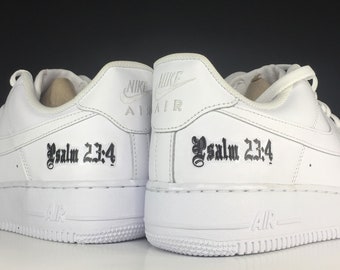 Psalm 23:4 Re-usable Sneaker Decal - Nike AF1, Adidas Superstar - Etsy