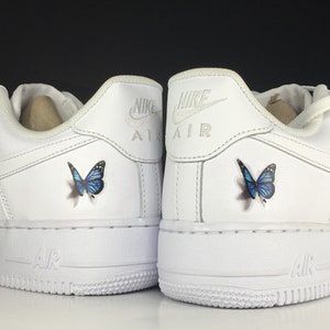 Baby 3D Blue Butterfly Re-usable Sneaker Decal - Nike AF1, Adidas Superstar