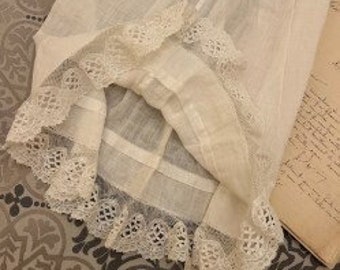 Antique French Handmade Lace Trim/ Border/ Sleeve