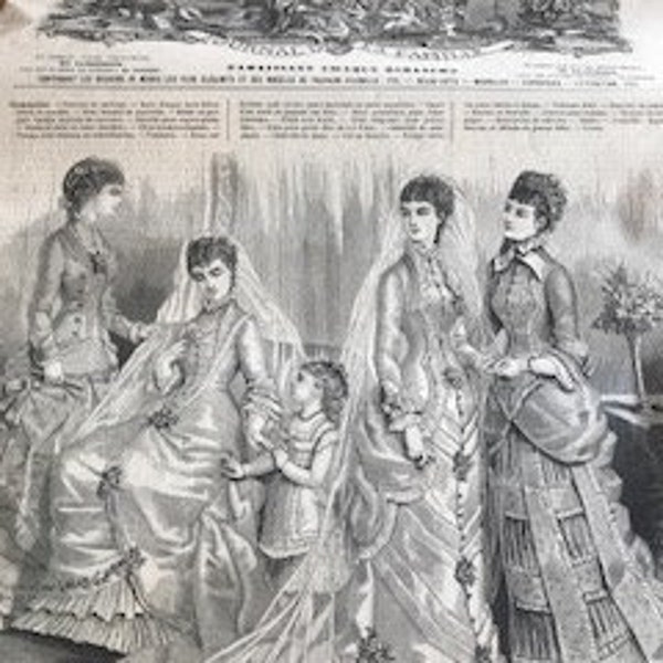 TWO French fashion journals 1879 La Mode Illustree