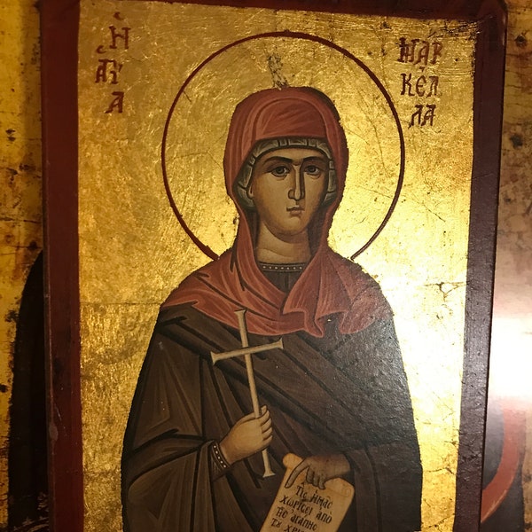 Vintage Greek Orthodox Icon St Markella of Chios