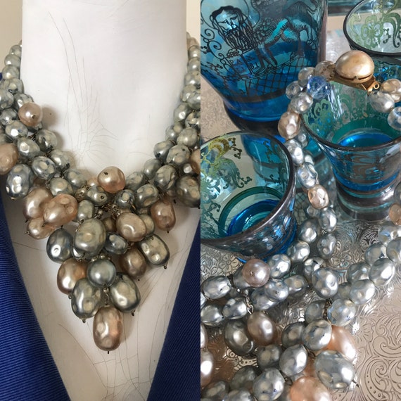 Vintage faux pearl necklace - image 4