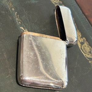 19thC Victorian English Sterling Silver VESTA CASE 1891 Locket Pendant