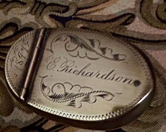 嗅ぎタバコ入れ　スナッフケース　ヴィンテージ　アンティーク 杢目美しい嗅ぎタバコケース-antique walnut snuff case