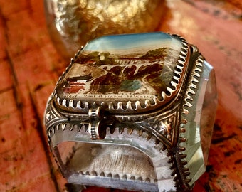 Antique French Ormolu Trinket Box Jewellery Boudoir Keepsakes