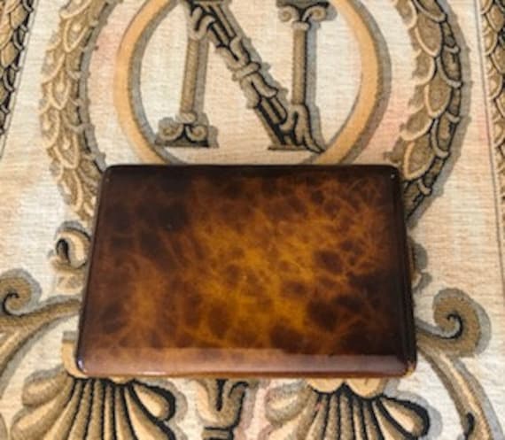 French Vintage Cigarette / Card Case Faux Tortoise Sh… - Gem