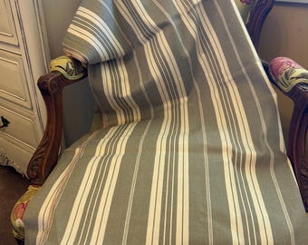 Antique French Ticking Upholstery Textile