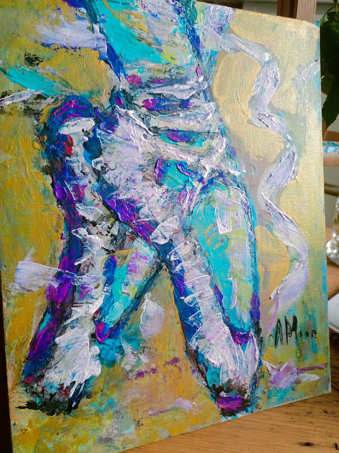 Beautiful Legs of a Ballerina Painting Ameliamoonart, Gift for Him ...