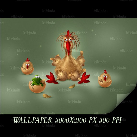 Instant Download, Digital File, Wallpaper, HQ Transparent PNG, Mother's  Day, Chicken, Elements, Cartoon, Toon, Love, Kids, Baby, Hen. 