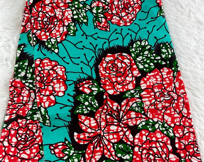 Multicolor African  fabric/ African prints/Wax print/ African headwrap/ African fabric for craft/ African clothing/ African/MK152