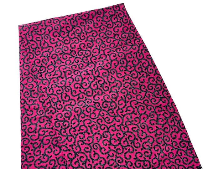 Pink Blue African Print Fabric/Ankara Fabric/By The Yard/Cotton Print For Quilting/FG56e